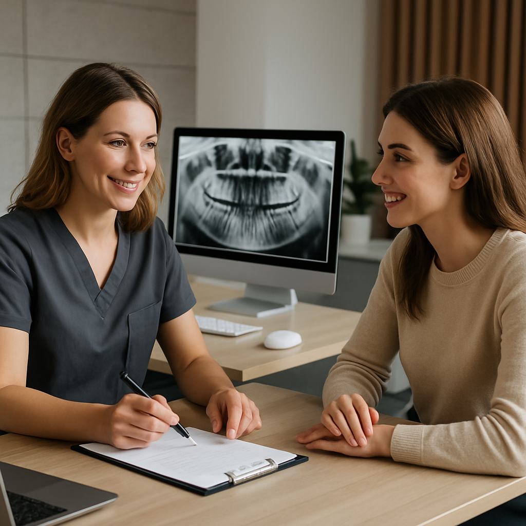 Muratpaşa modern diş kliniği randevu rehberi - Modern diş kliniği için ilk randevuda nelerin konuşulabileceğini, hastanın hangi bilgileri hazırlayabileceğini ve sürecin nasıl başladığını anlat.